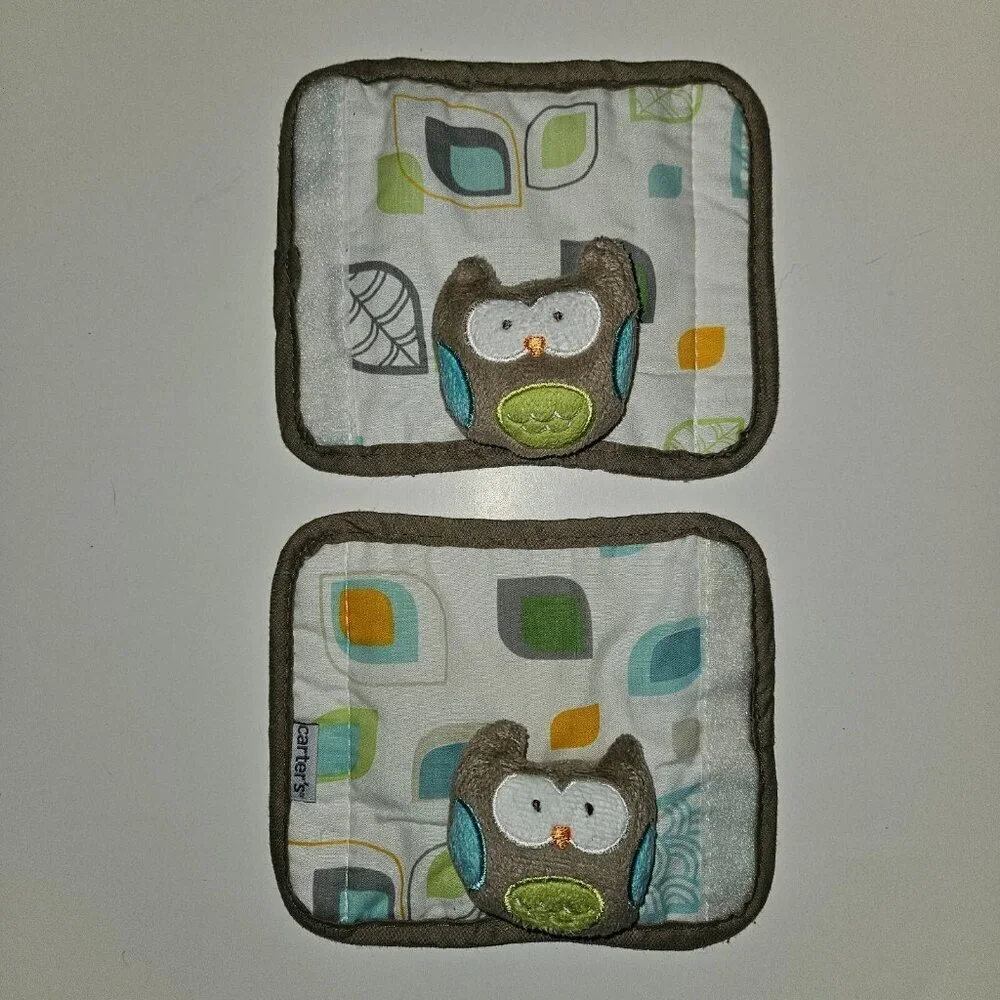 Carter's Owl Strap Covers Set of 2 Car Seat Stroller Accessories